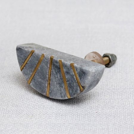 Grey Stone Bathroom Cabinet Knob for Home